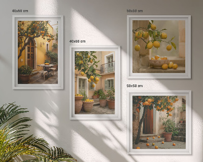 Mur de tableaux Jardin d'agrumes au soleil