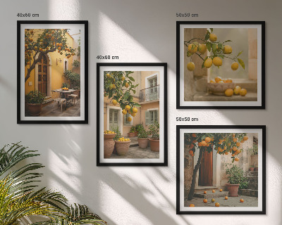 Mur de tableaux Jardin d'agrumes au soleil