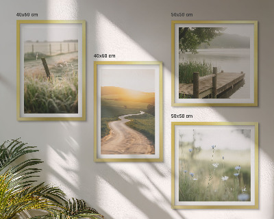 Mur de tableaux Route de prairie paysagère ouest