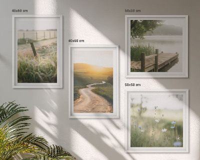 Mur de tableaux Route de prairie paysagère ouest