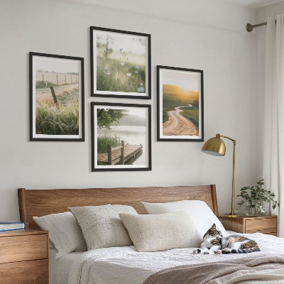 Mur de tableaux Route de prairie paysagère ouest
