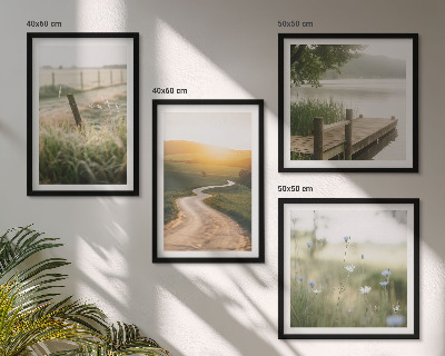 Mur de tableaux Route de prairie paysagère ouest