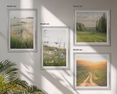 Polyptyque z cadres Paysages nature champs soleil