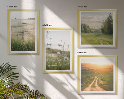 Polyptyque z cadres Paysages nature champs soleil