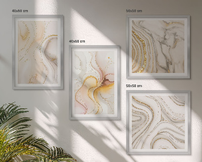 Mur de tableaux Motifs abstraits chauds