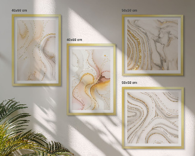 Mur de tableaux Motifs abstraits chauds