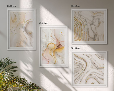 Mur de tableaux Motifs abstraits chauds