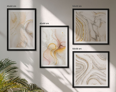 Mur de tableaux Motifs abstraits chauds