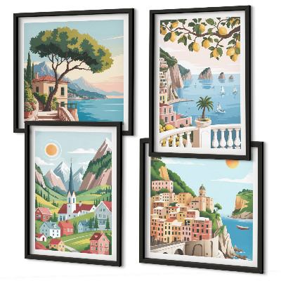 Mur de tableaux Paysages marins agrumes