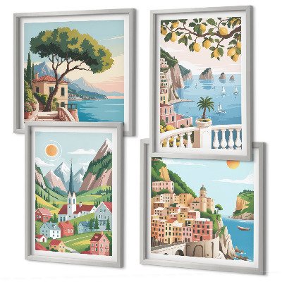 Mur de tableaux Paysages marins agrumes