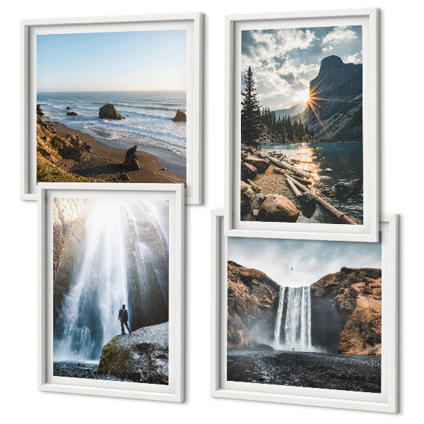 Mur de tableaux Cascades, montagnes, paysages, nature