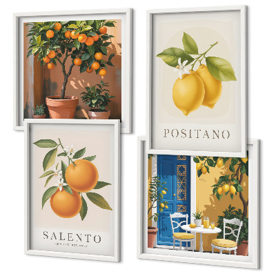 Polyptyque z cadres Citrons et oranges d'amalfi