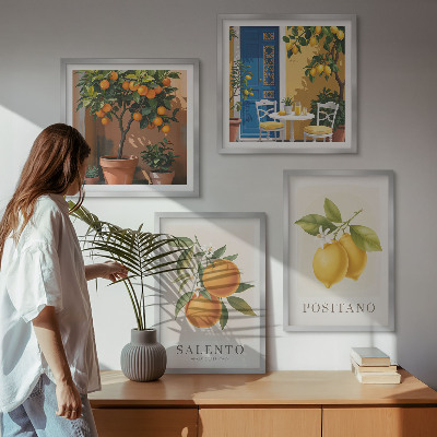 Polyptyque z cadres Citrons et oranges d'amalfi