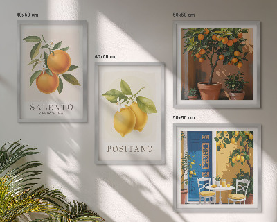 Polyptyque z cadres Citrons et oranges d'amalfi