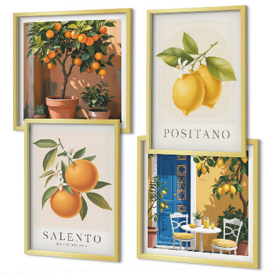 Polyptyque z cadres Citrons et oranges d'amalfi