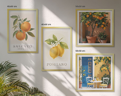 Polyptyque z cadres Citrons et oranges d'amalfi