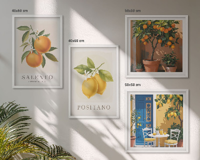 Polyptyque z cadres Citrons et oranges d'amalfi