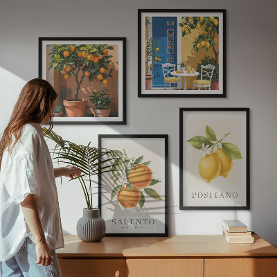 Polyptyque z cadres Citrons et oranges d'amalfi
