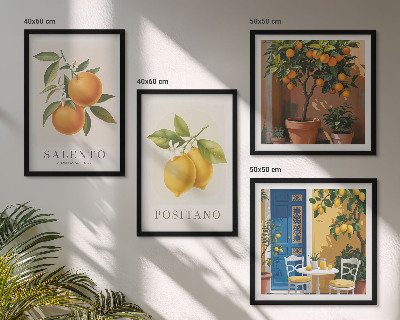 Polyptyque z cadres Citrons et oranges d'amalfi