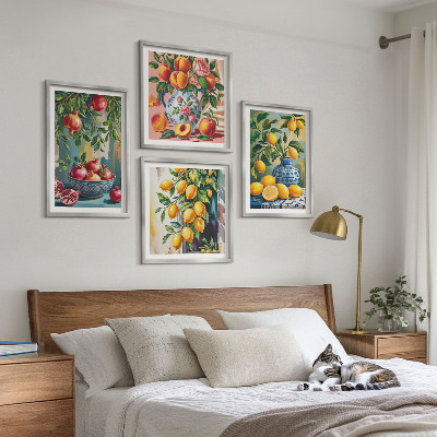Ensemble de 4 tableaux Compositions de fruits