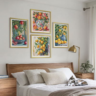 Ensemble de 4 tableaux Compositions de fruits