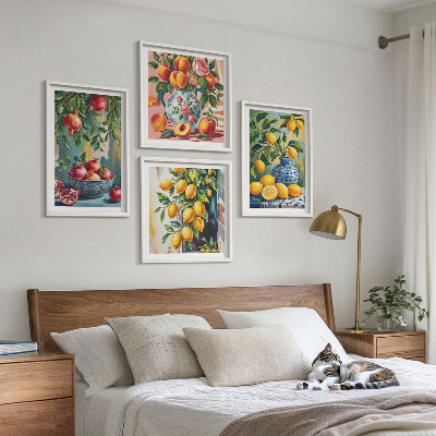 Ensemble de 4 tableaux Compositions de fruits