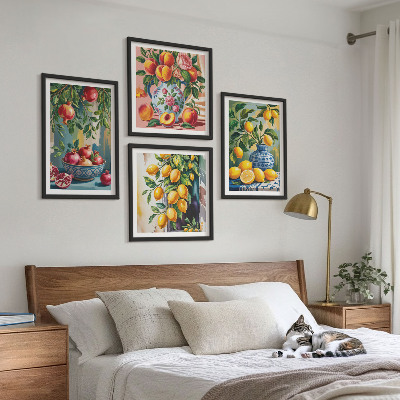 Ensemble de 4 tableaux Compositions de fruits