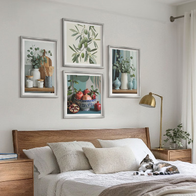 Polyptyque z cadres Olives vertes eucalyptus