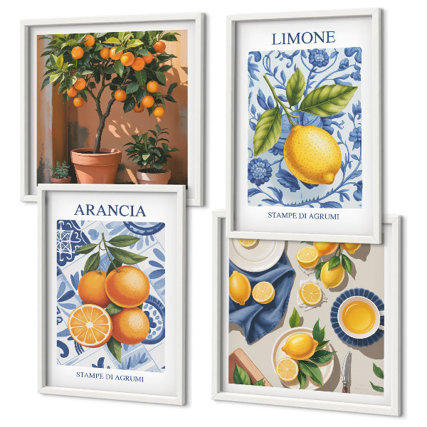Mur de tableaux Illustrations d'agrumes