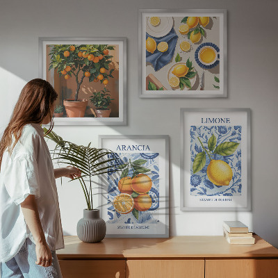 Mur de tableaux Illustrations d'agrumes