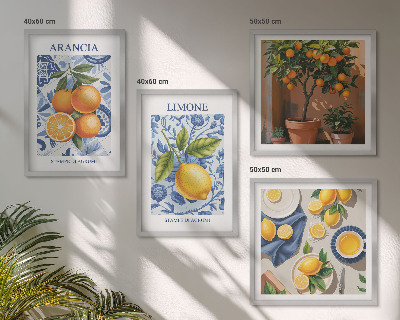 Mur de tableaux Illustrations d'agrumes
