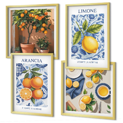 Mur de tableaux Illustrations d'agrumes