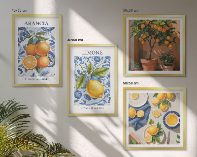 Mur de tableaux Illustrations d'agrumes