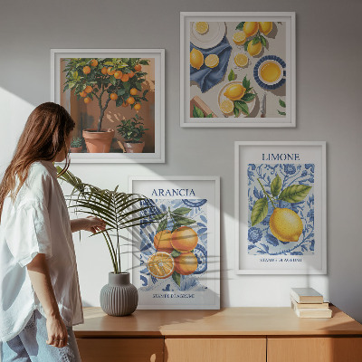 Mur de tableaux Illustrations d'agrumes