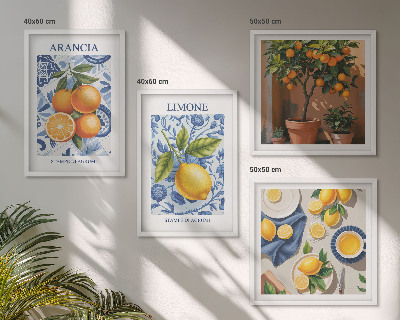 Mur de tableaux Illustrations d'agrumes