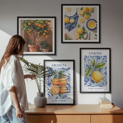 Mur de tableaux Illustrations d'agrumes