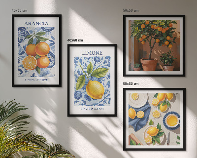 Mur de tableaux Illustrations d'agrumes