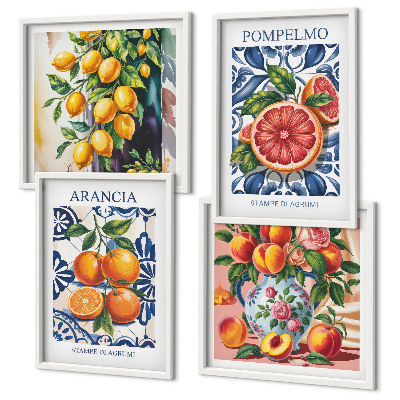 Polyptyque z cadres Affiches de mode italiennes aux agrumes