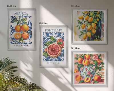 Polyptyque z cadres Affiches de mode italiennes aux agrumes