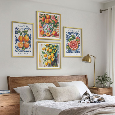 Polyptyque z cadres Affiches de mode italiennes aux agrumes