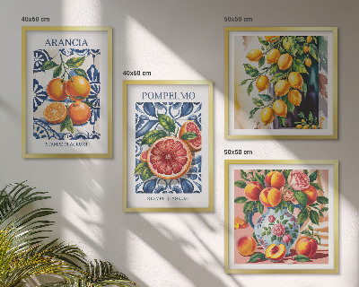Polyptyque z cadres Affiches de mode italiennes aux agrumes
