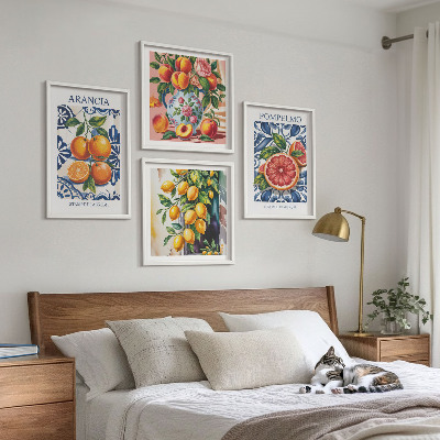 Polyptyque z cadres Affiches de mode italiennes aux agrumes
