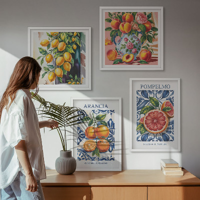 Polyptyque z cadres Affiches de mode italiennes aux agrumes