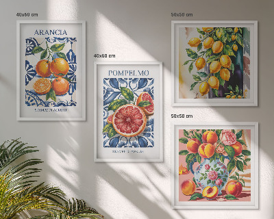 Polyptyque z cadres Affiches de mode italiennes aux agrumes