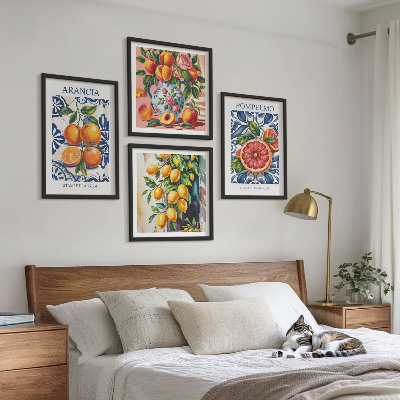 Polyptyque z cadres Affiches de mode italiennes aux agrumes
