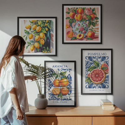 Polyptyque z cadres Affiches de mode italiennes aux agrumes