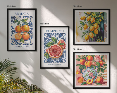 Polyptyque z cadres Affiches de mode italiennes aux agrumes