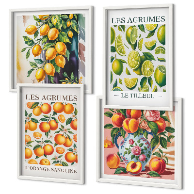 Mur de tableaux Agrumes frais et colorés