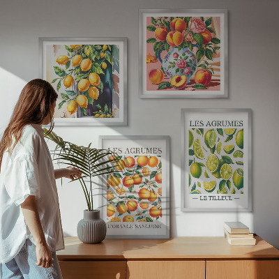 Mur de tableaux Agrumes frais et colorés