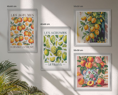 Mur de tableaux Agrumes frais et colorés